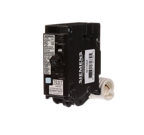 Siemens Q115DF 15-Amp AFCI / GFCI Dual Function Circuit Breaker