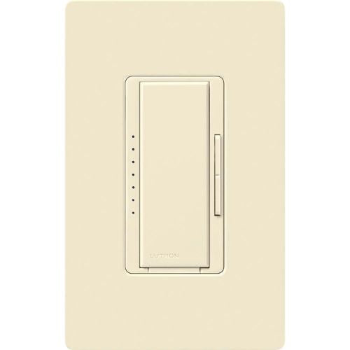 Lutron Maestro MLV Dimmer Switch, 450W (600VA), Single-Pole/Multi-Location, No Neutral Required, 120V, MALV-600-AL, Almond