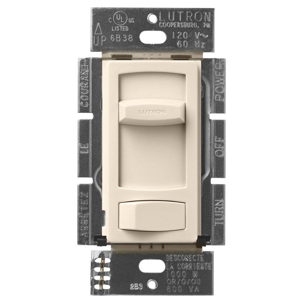 Lutron Skylark Contour Dimmer Switch, 1000W Incandescent/Halogen or 600VA MLV, Single Pole/3-Way, 120V, CT-103P-LA, Light Almond