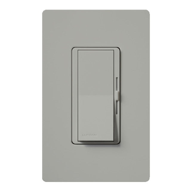 Lutron Diva 3-Wire Dimmer Switch for Ballasts/LED Drivers, 1000W/8A, Single Pole/3-Way,Neutral Required, 120V, DVF-103P-GR, Gray