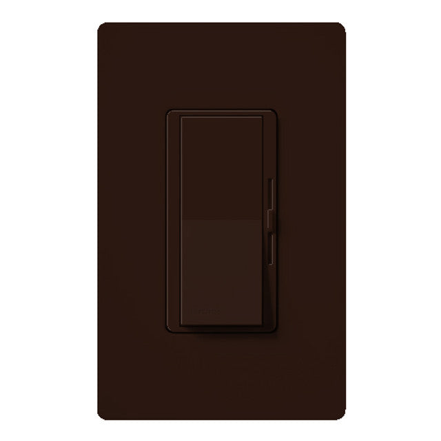 Lutron Diva MLV Dimmer Switch w/ Night Light, 800W (1000VA), Single Pole/3-Way, No Neutral Required, 120V, DVLV-103P-BR, Brown