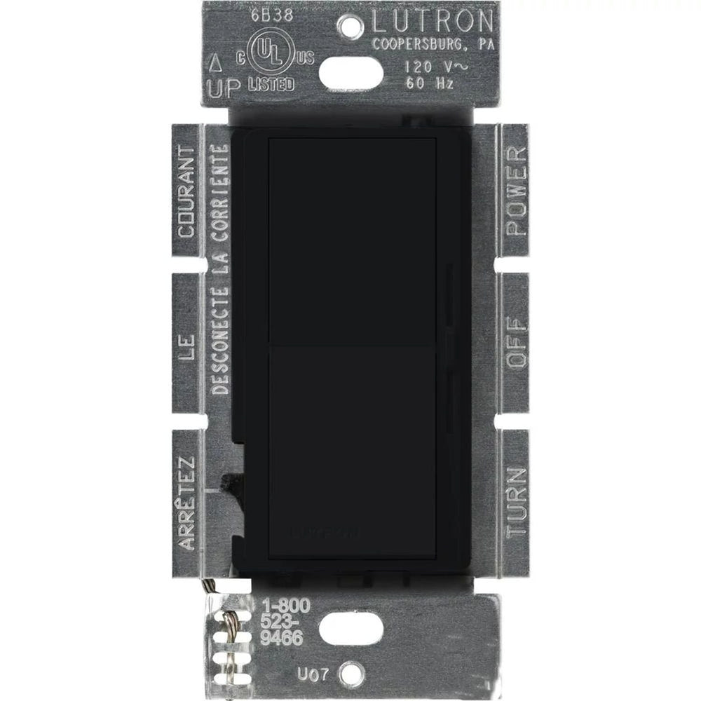Lutron Diva Dimmer Switch w/ Night Light, 1000W Incandescent/Halogen Only, Single Pole, 120V, DVSC-10P-MN, Midnight