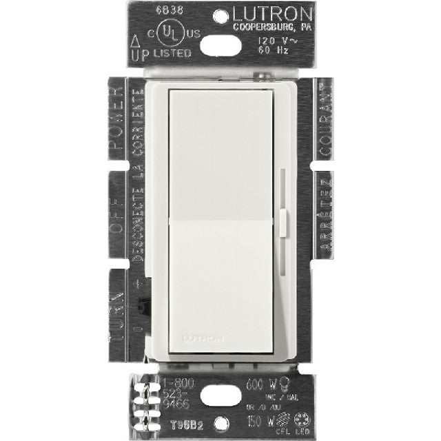 Lutron Diva ELV Dimmer Switch w/ Night Light, 300W, Single Pole, Neutral Required, 120V, DVSCELV-300P-LG, Lunar Gray