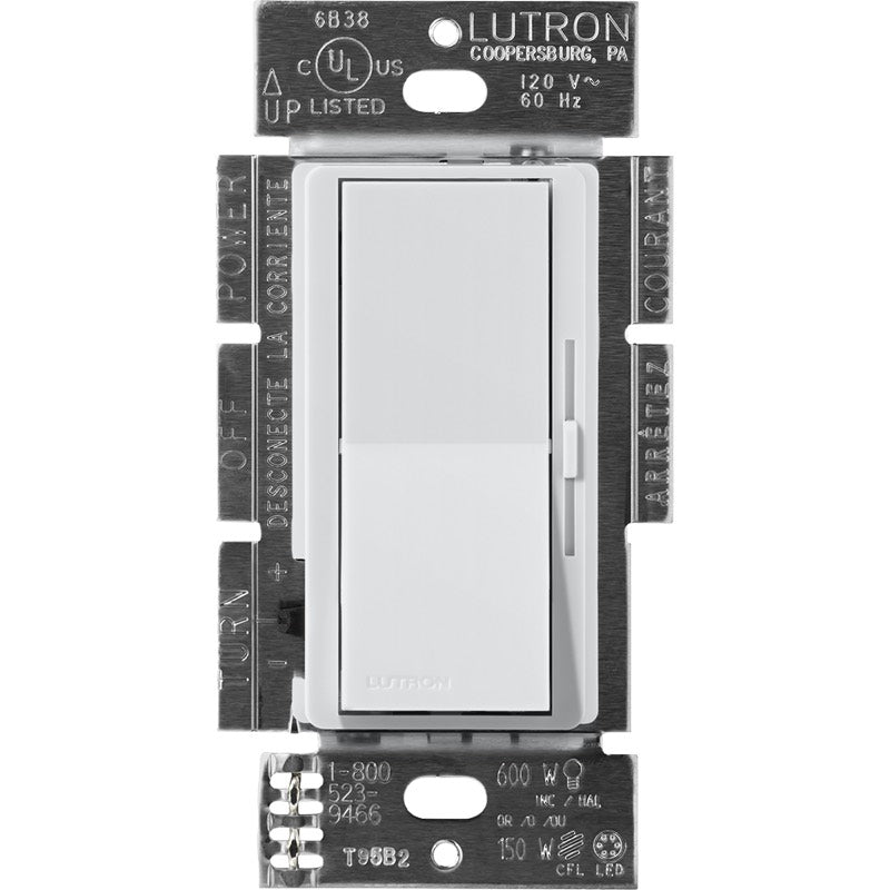 Lutron Diva ELV Dimmer Switch w/ Night Light, 300W, Single Pole/3-Way, Neutral Required, 120V, DVSCELV-303P-MI, Mist