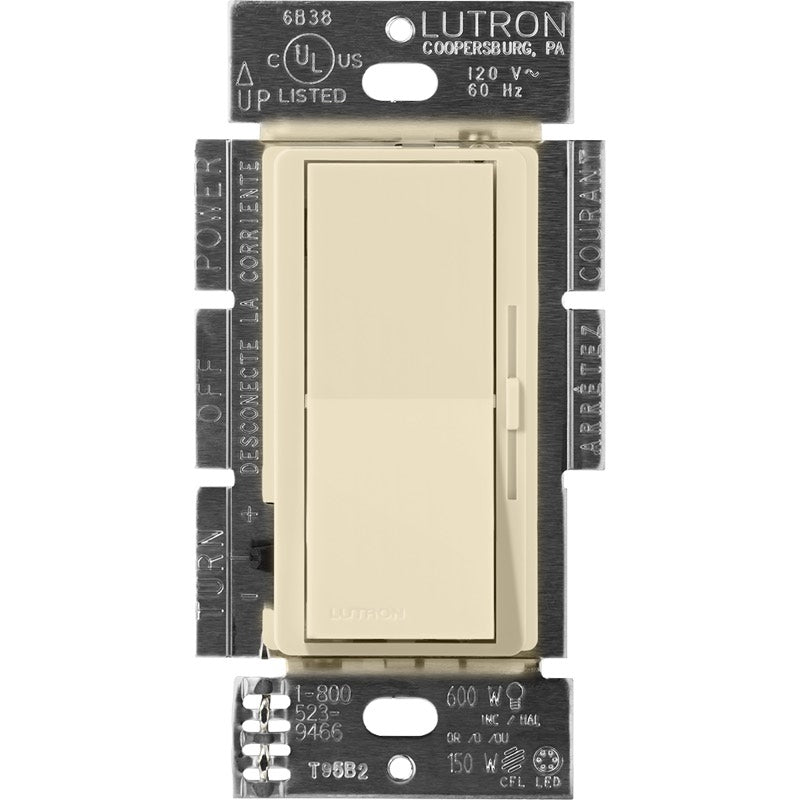 Lutron Diva ELV Dimmer Switch w/ Night Light, 300W, Single Pole/3-Way, Neutral Required, 120V, DVSCELV-303P-SD, Sand