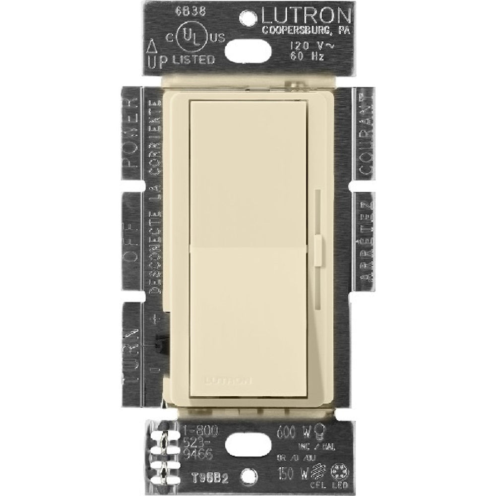 Lutron Diva MLV Dimmer Switch w/ Night Light, 800W (1000VA), Single Pole, No Neutral Required, 120V, DVSCLV-10P-SD, Sand