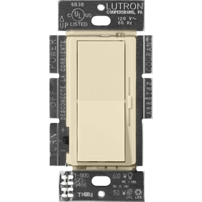 Lutron Diva MLV Dimmer Switch w/ Night Light, 450W (600VA), Single Pole, No Neutral Required, 120V, DVSCLV-600P-SD, Sand