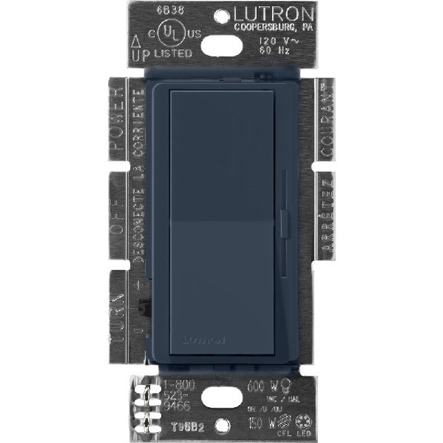 Lutron Diva 0-10V Dimmer Switch, 8A, 50mA Sink, Single-Pole/3-Way, No Neutral Required, 120V, DVSCSTV-DE, Deep Sea