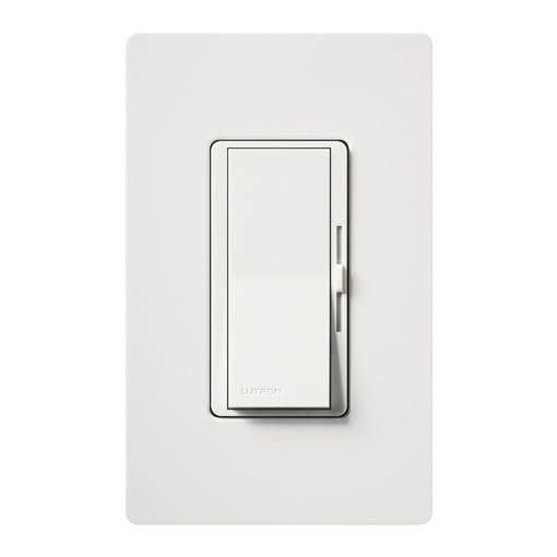 Lutron Diva 0-10V Dimmer Switch, 30mA Sink, 24V, Single-Pole/3-Way, Power Pack Required for 120V Switching, DVTV-WH, White