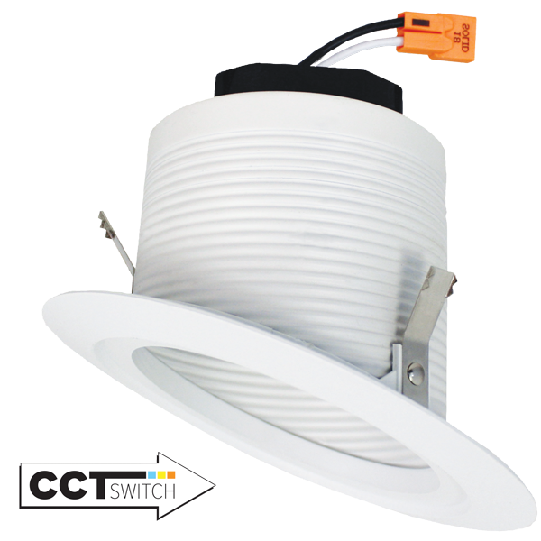 4″ Sloped Ceiling LED Baffle Insert with 5-CCT Switch