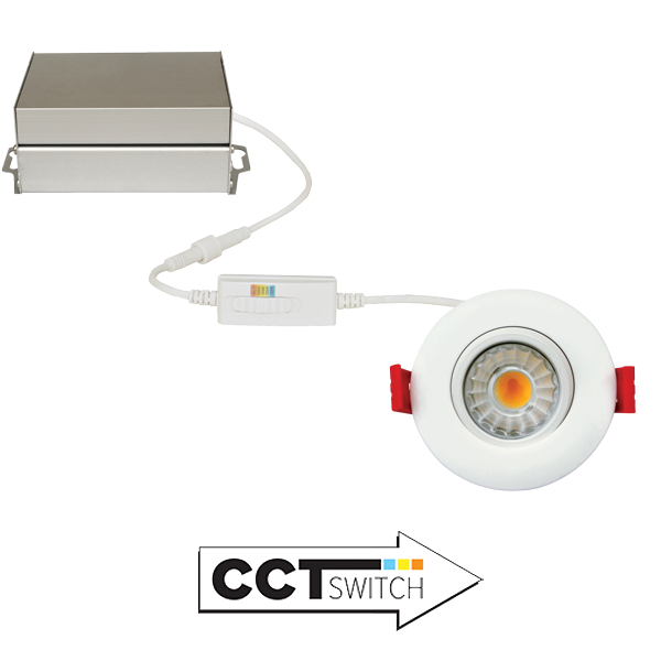 3" Ultra Slim LED Gimbal Lights (600 lm)
