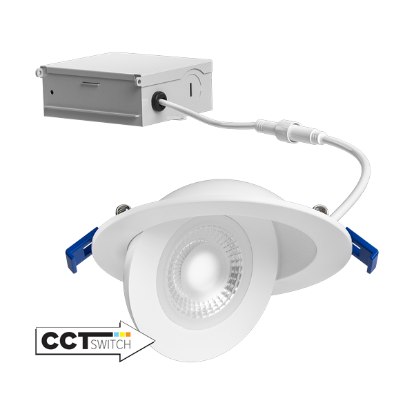 4" Floating Adjustable Eyeball Downlight with 5-CCT Switch