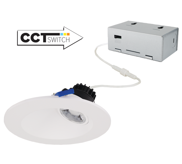 4" LED Sloped Round Regressed Gimbal with 5-CCT Switch
