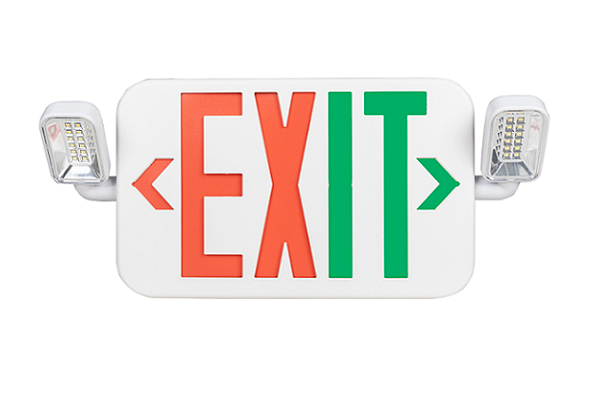 EX-COMBO-W - Indoor LED Combo Exit Light 90 Min Battery