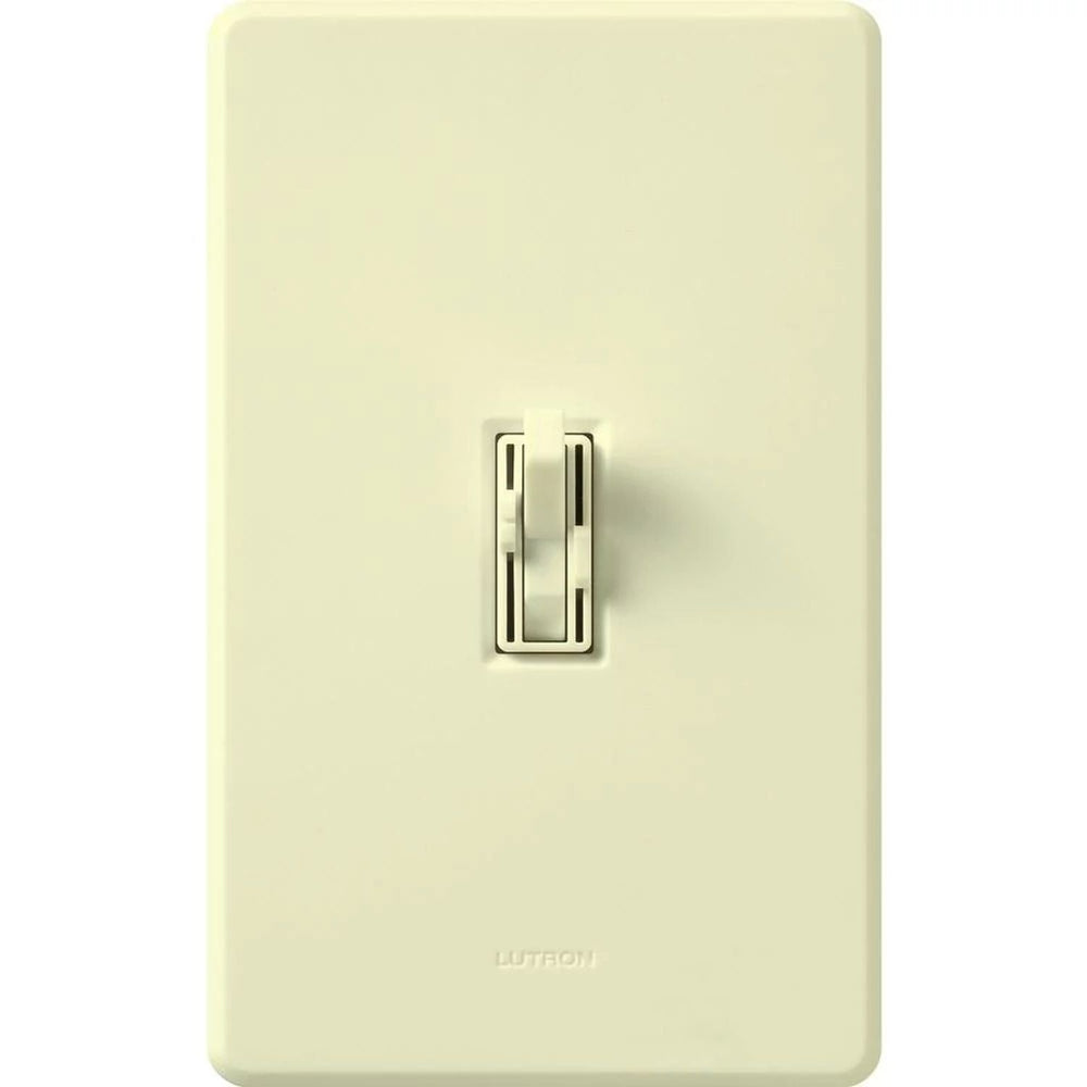 Lutron Ariadni Dual Fan/Light Control, Single 1.5A Fan and 300W Incandescent/Halogen Light, 120V, Single Pole, AY2-LFSQ-AL, Almond