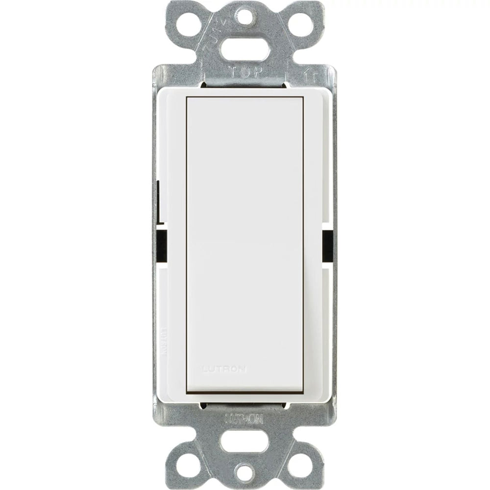 Lutron Claro Single Pole, On/Off Rocker Switch, 15A, Gloss Finish, CA-1PS-WH, White