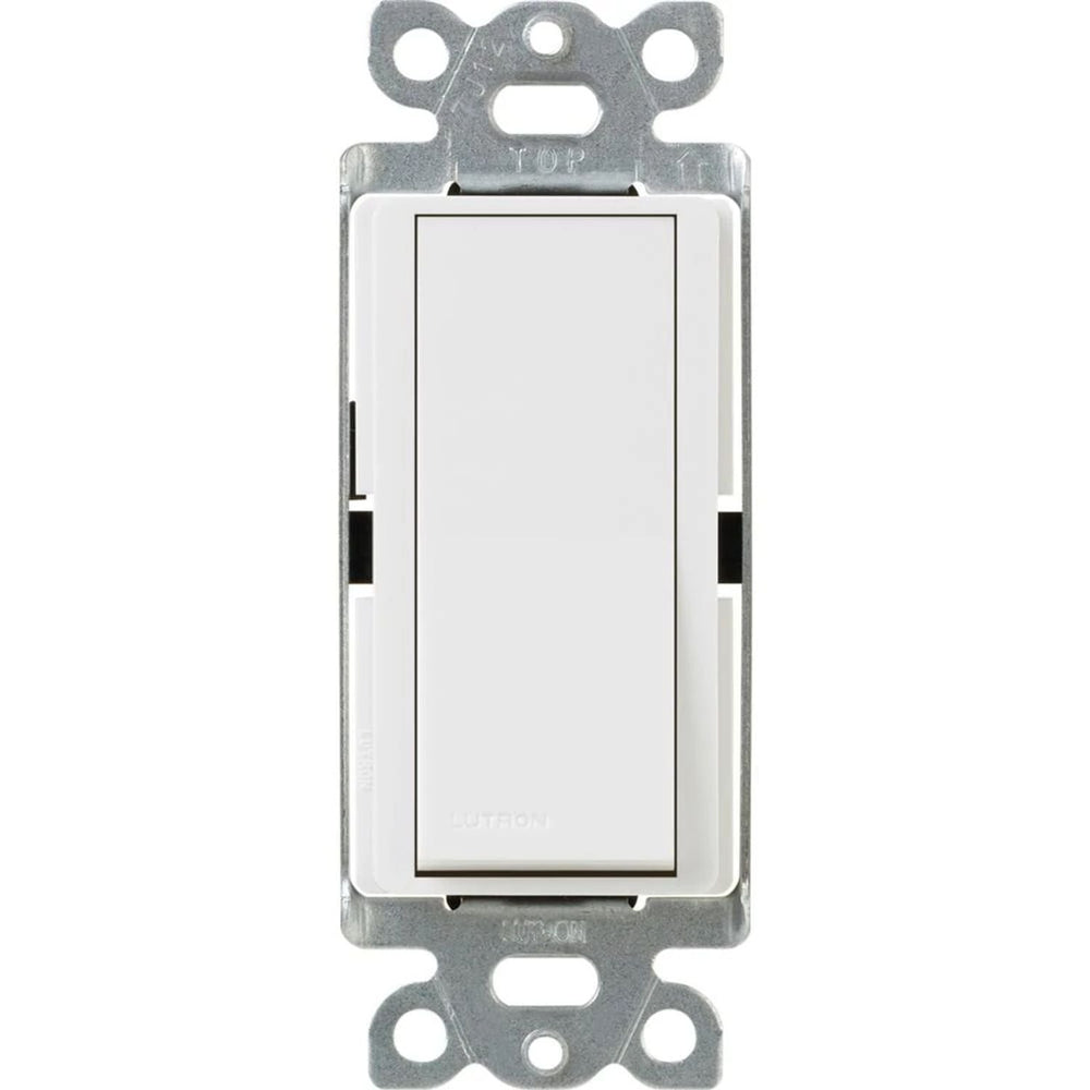 Lutron Claro Single Pole/3-Way, On/Off Rocker Switch with Locator Light, 15A, Gloss Finish, CA-3PSNL-WH, White