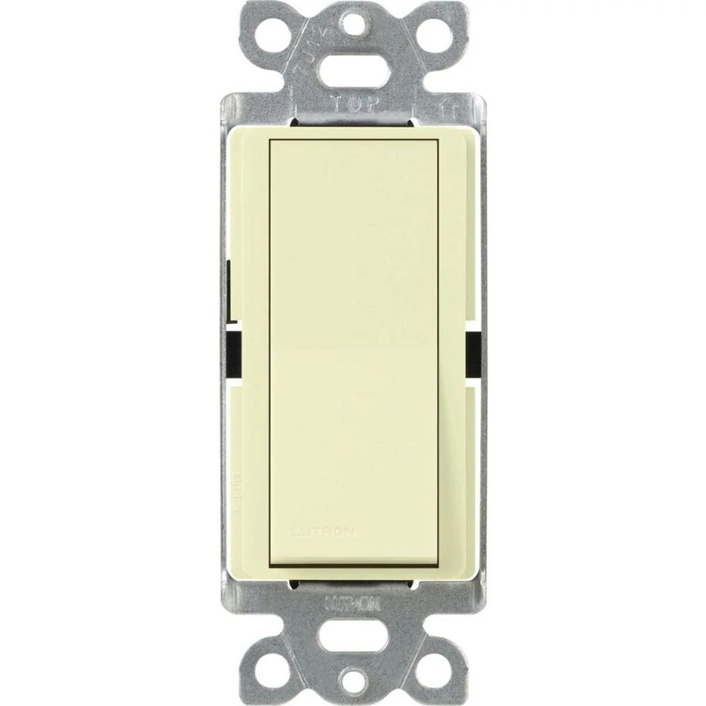 Lutron Claro 4-Way, On/Off Rocker Switch, 15A, Gloss Finish, CA-4PS-AL, Almond