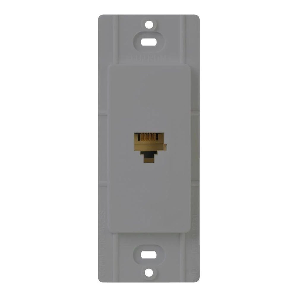 Lutron Claro Telephone Jack, 6-conductor, RJ11, Fits Decorator-Style Wall Plates, CA-PJ-GR, Gray