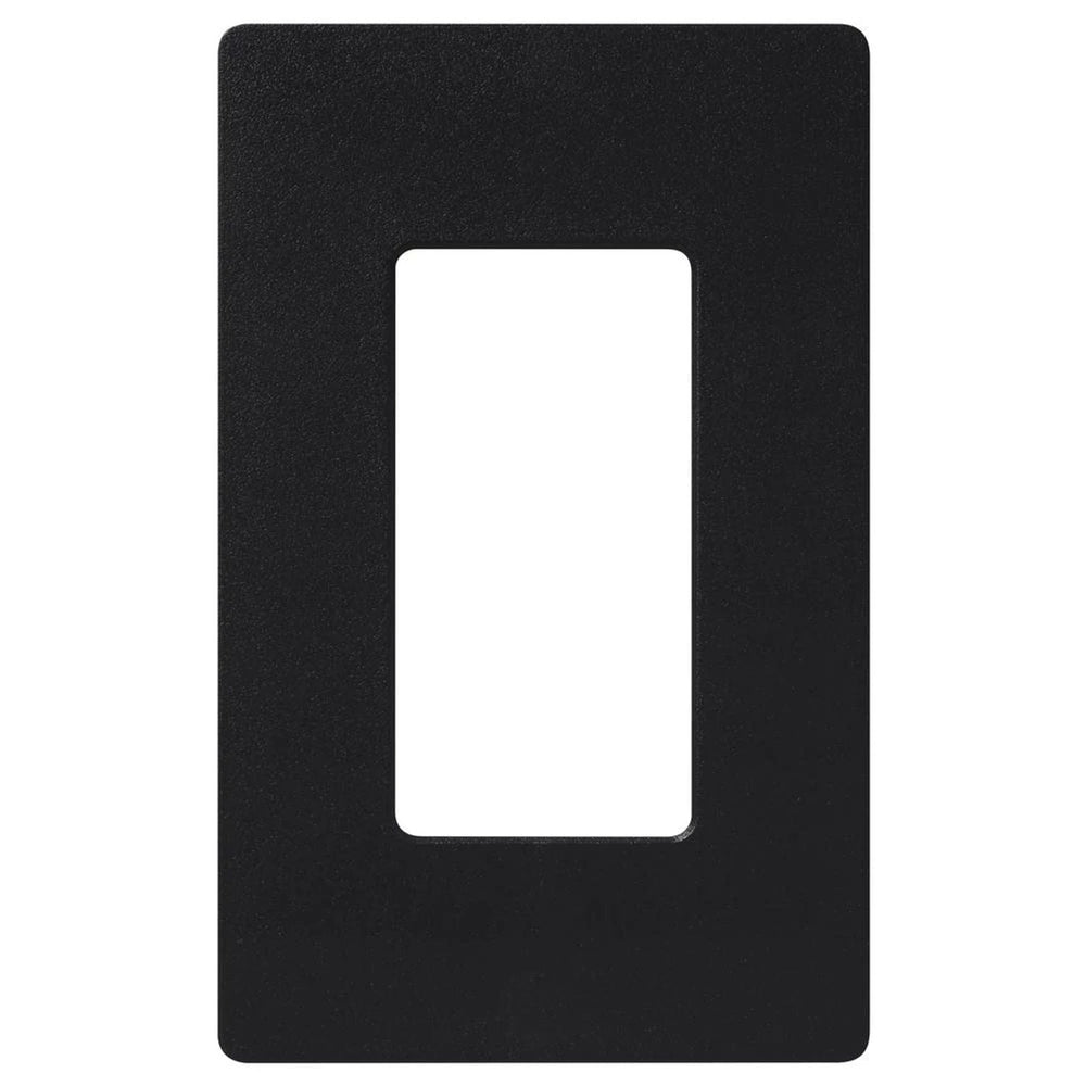 Lutron Claro 1 Gang Wall Plate for Decorator/Designer Paddle Switches and Dimmers, Gloss Finish, CW-1-BL, Black