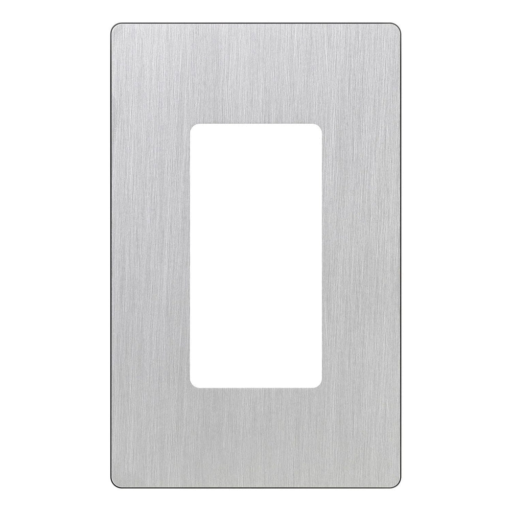 Lutron Claro 1 Gang Wall Plate for Decorator/Designer Paddle Switches and Dimmers, Gloss Finish, CW-1-SS, Stainless Steel