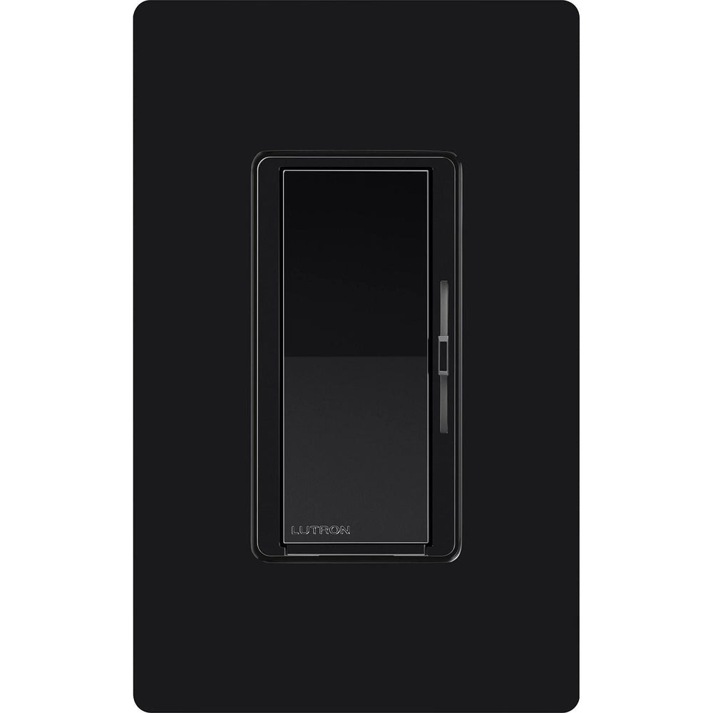 Lutron Diva Smart ELV+ Dimmer Switch for Caseta Systems, Phase Selectable, 250W LED/400VA MLV/500W ELV, Neutral Required, 120V, DVRF-5NE-BL, Black