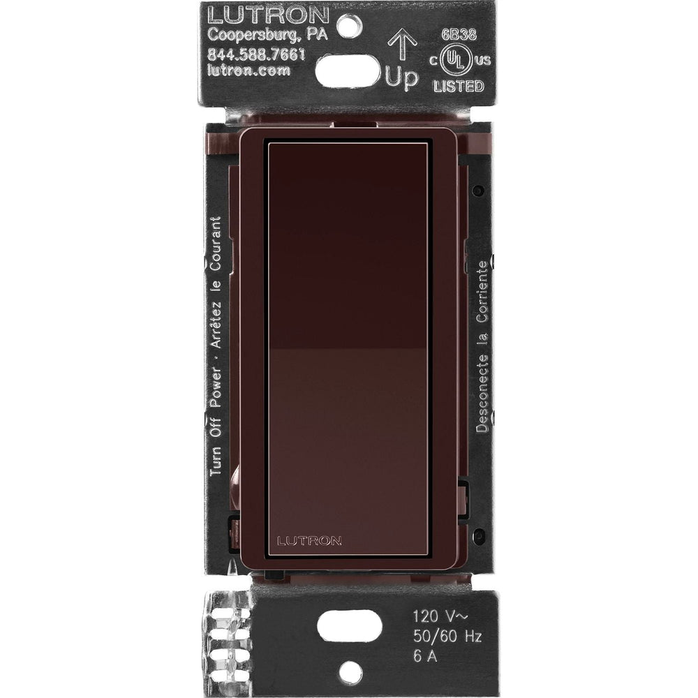 Lutron Claro Smart Accessory Switch, Only For Use With Diva Smart Dimmer Switch/Claro Smart Switch, Multi-Location On/Off, DVRF-AS-BR, Brown