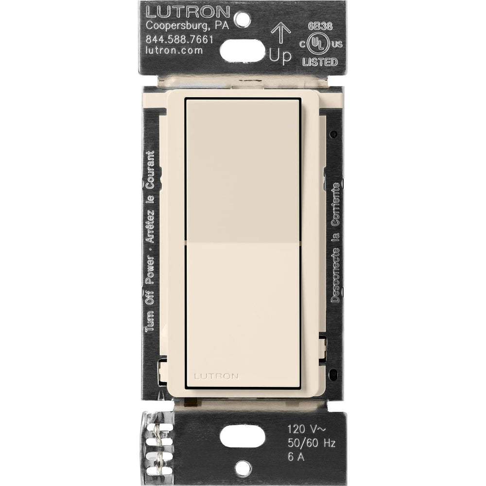 Lutron Claro Smart Accessory Switch, Only For Use With Diva Smart Dimmer Switch/Claro Smart Switch, Multi-Location On/Off, DVRF-AS-LA, Light Almond