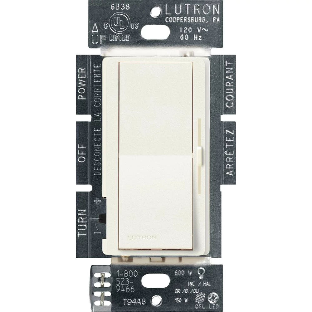 Lutron Diva LED+ Dimmer Switch, 150W LED, Single Pole/3-Way, No Neutral Required, 120V, DVSCCL-153P-BI, Biscuit