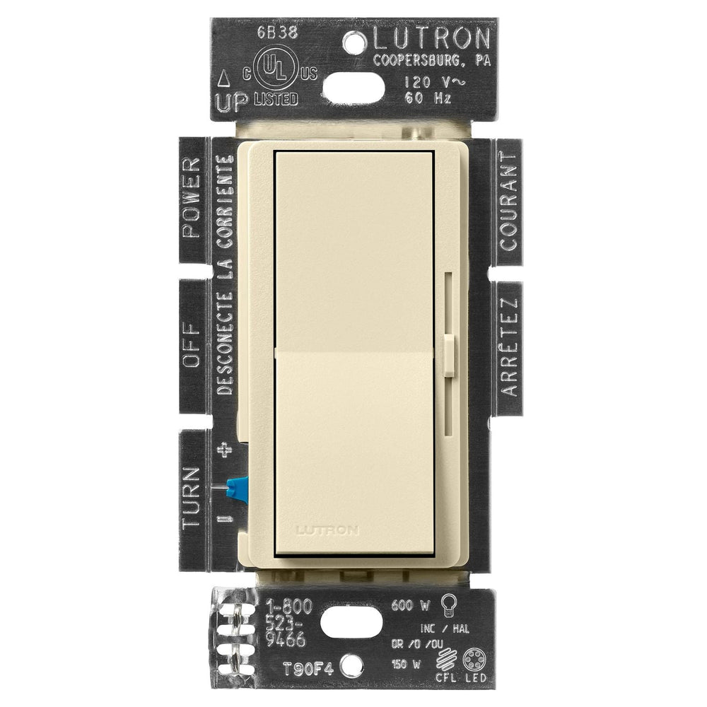 Lutron Diva LED+ Dimmer Switch, 150W LED, Single Pole/3-Way, No Neutral Required, 120V, DVSCCL-153P-SD, Sand