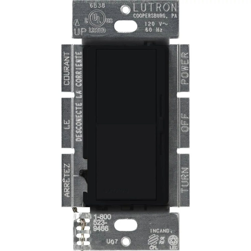 Lutron Diva LED+ Dimmer Switch, 250W LED, Single Pole/3-Way, No Neutral Required, 120V, DVSCCL-253P-MN, Midnight