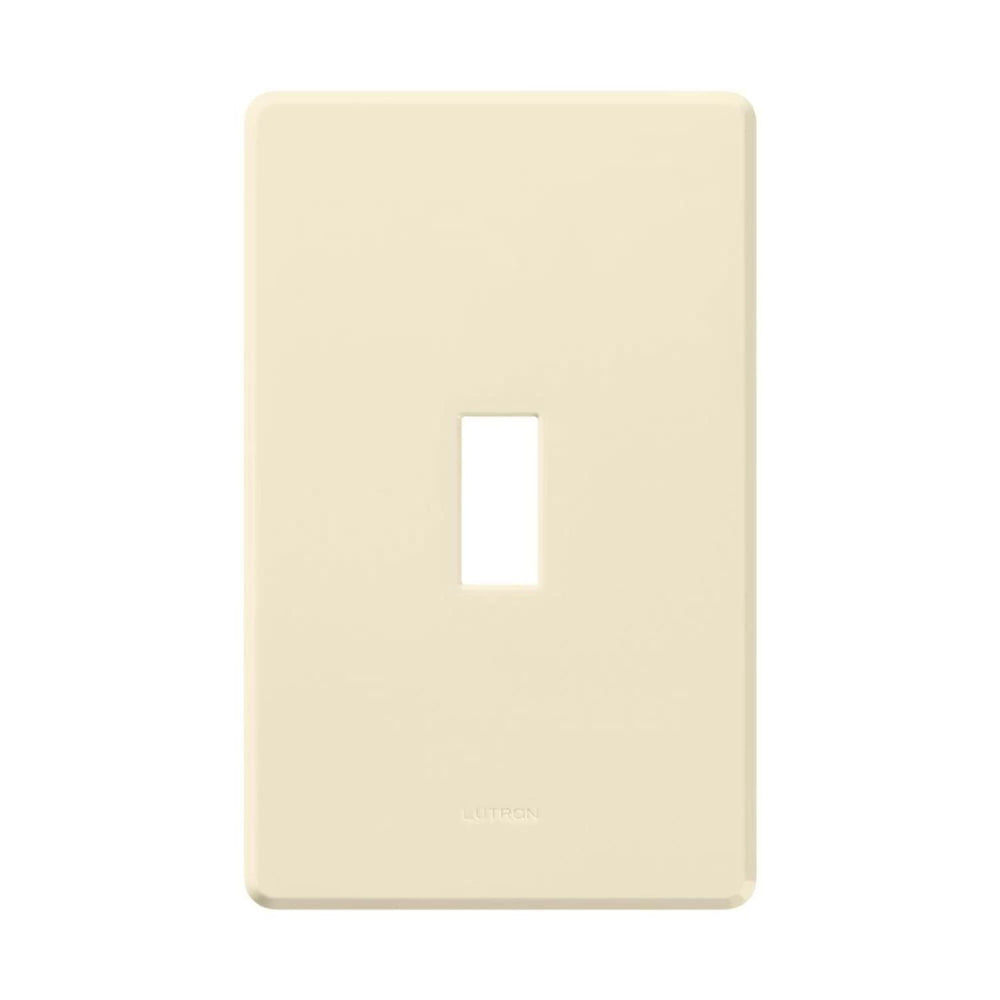 Lutron Fassada 1 Gang Wall Plate for Traditional Style Dimmers or Switches, Gloss Finish, FG-1-AL, Almond