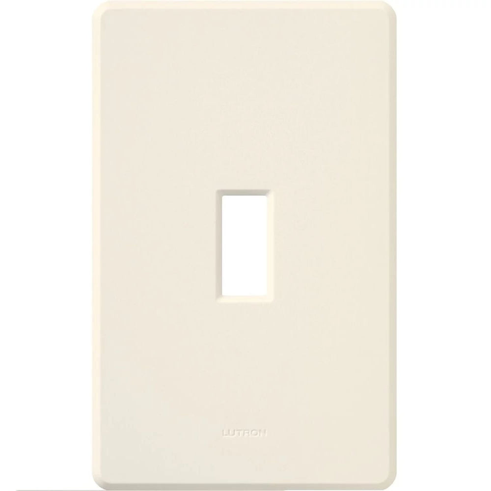 Lutron Fassada 1 Gang Wall Plate for Traditional Style Dimmers or Switches, Gloss Finish, FG-1-LA, Light Almond