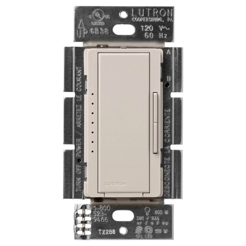 Lutron Maestro LED+ Dimmer Switch, 150W LED, Single Pole/Multi-Location, No Neutral Required,120V, MACL-153M-TP, Taupe