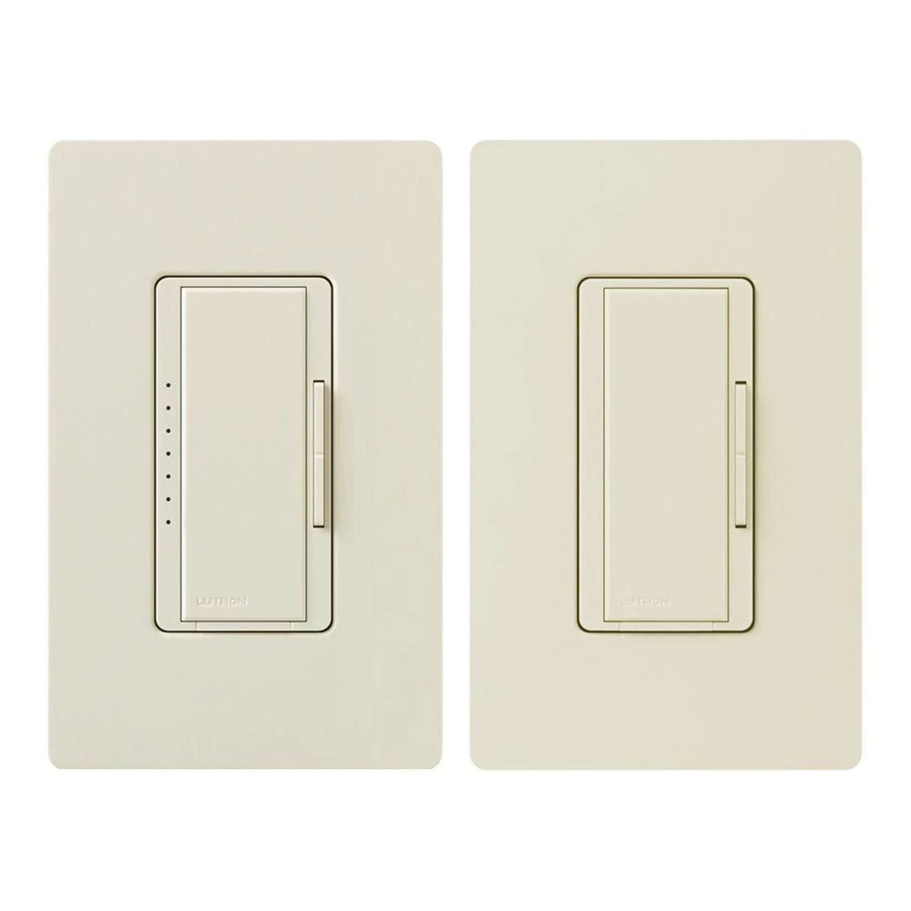 Lutron Maestro LED+ Dimmer Switch, 150W LED, Single Pole/Multi-Location, No Neutral Required,120V, MACL-153M-LA, Light Almond