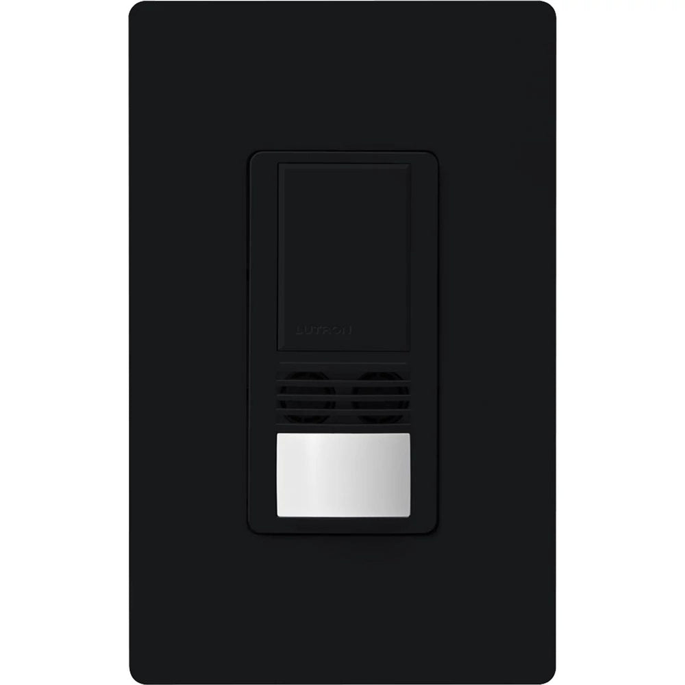 Lutron Maestro Dual-Tech Motion Sensor Switch, Vacancy Only, 6A, 120-277V, Single Pole, Ground or Neutral Required, MS-A102-V-MN, Midnight