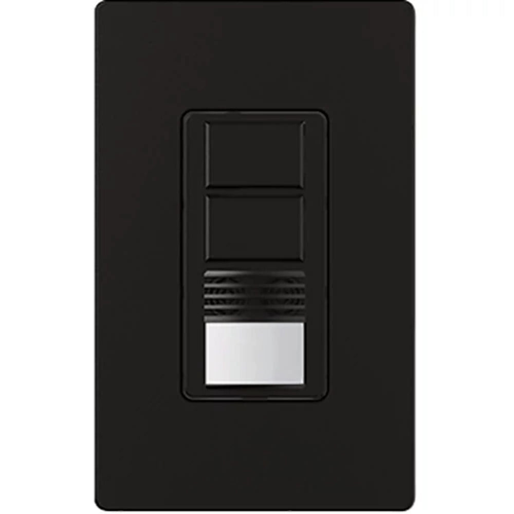 Lutron Maestro Dual Circuit Dual-Tech Motion Sensor Switch, 6A, 120-277V, Single Pole, Ground or Neutral Required, MS-A202-MN, Midnight