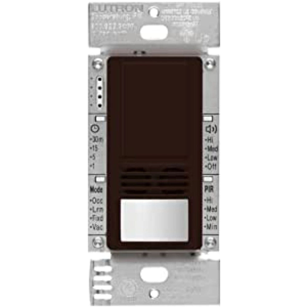 Lutron Maestro Dual-Tech Motion Sensor Switch, 6A, 120-277V, Single Pole/3-Way, Neutral Required, MS-B102-BR, Brown