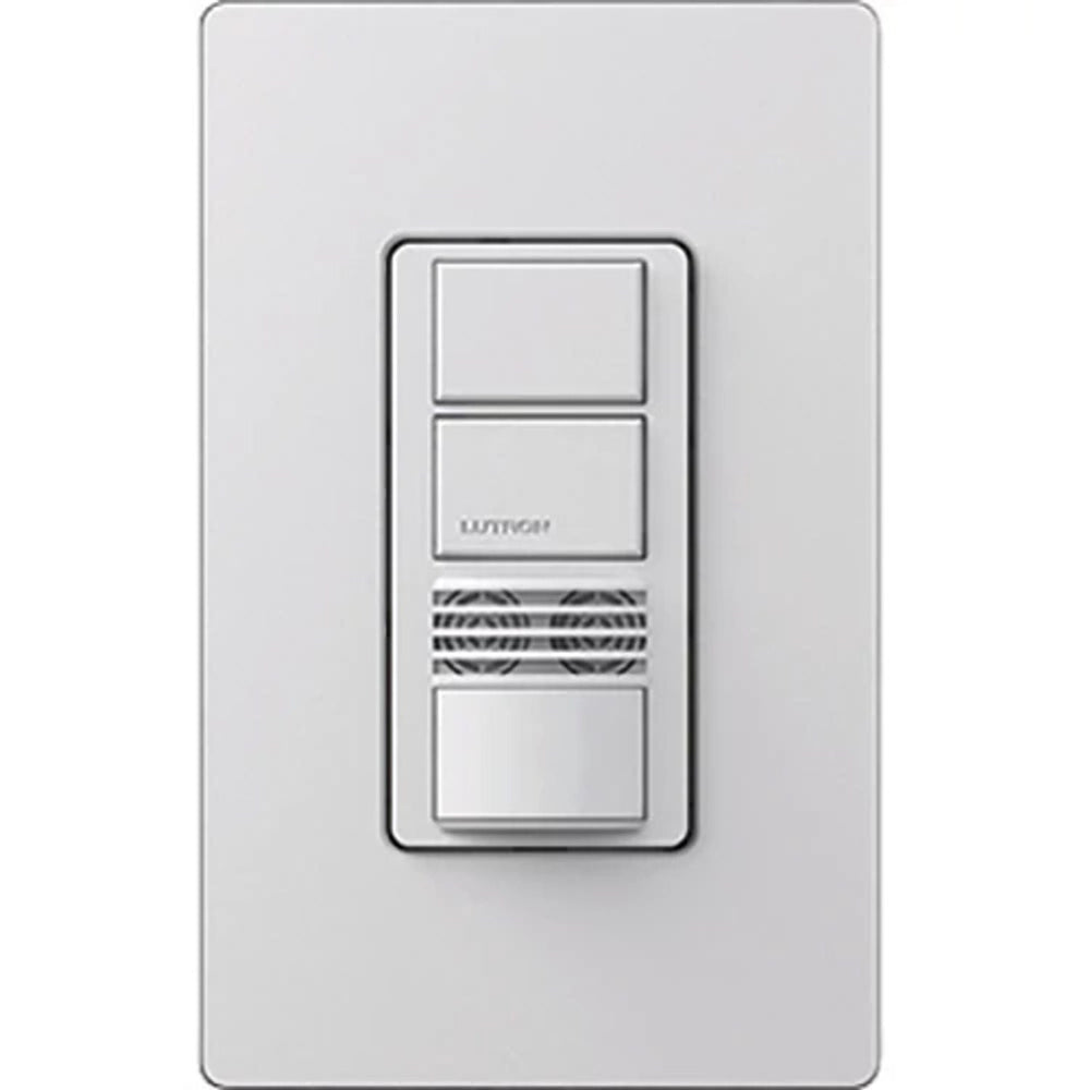 Lutron Maestro Dual Circuit Dual-Tech Motion Sensor Switch, 6A, 120-277V, Single Pole and 3-Way, Neutral Required, MS-B202-PD, Palladium