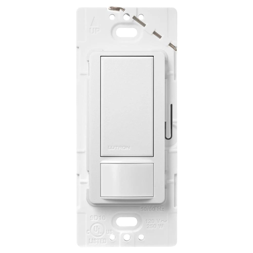 Lutron Maestro Motion Sensor Switch, 5A Light/3A Fan, 120V, Single/Multi-Location, Ground or Neutral Required, MS-OPS5M-SW, Snow White