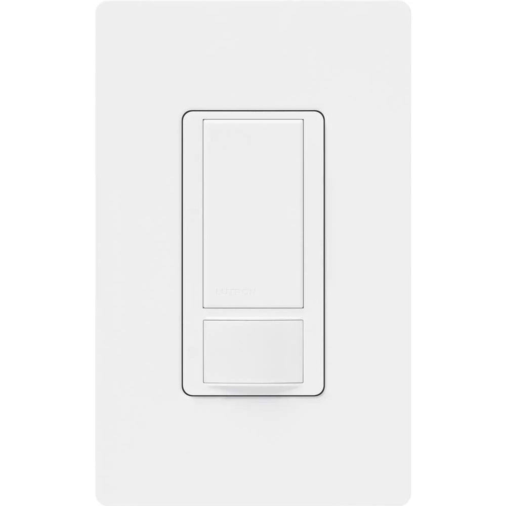 Lutron Maestro Motion Sensor Switch, 5A Light/3A Fan, 120V, Single/Multi-Location, Ground or Neutral Required, MS-OPS5M-WH, White