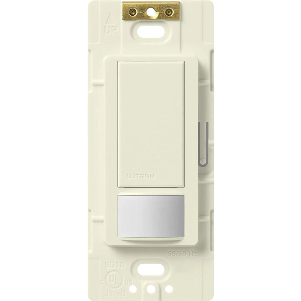 Lutron Maestro Motion Sensor Switch, Vacancy Only, Ground or Neutral Required, 2A Lighting, 120V, Single Pole, MS-VPS2-BI, Biscuit