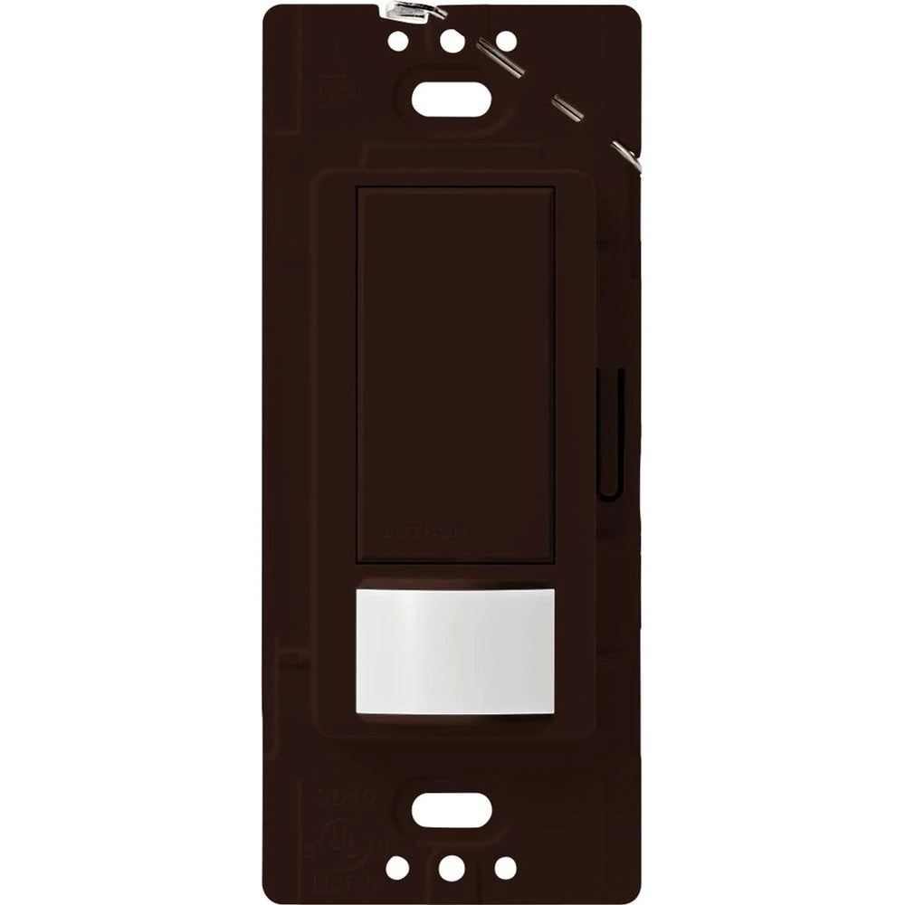 Lutron Maestro Motion Sensor Switch, Vacancy Only, Ground or Neutral Required, 2A Lighting, 120V, Single Pole, MS-VPS2-BR, Brown