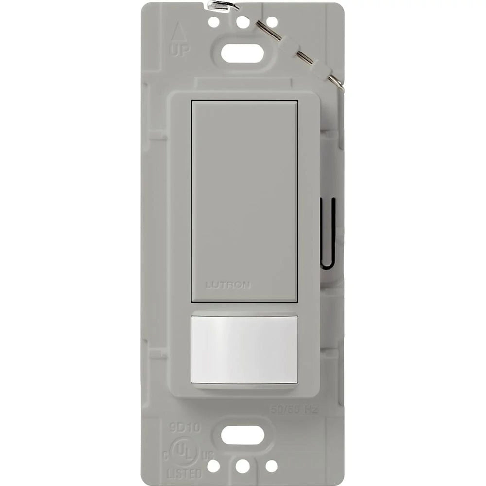 Lutron Maestro Motion Sensor Switch, Vacancy Only, Ground or Neutral Required, 2A Lighting, 120V, Single Pole, MS-VPS2-GR, Gray