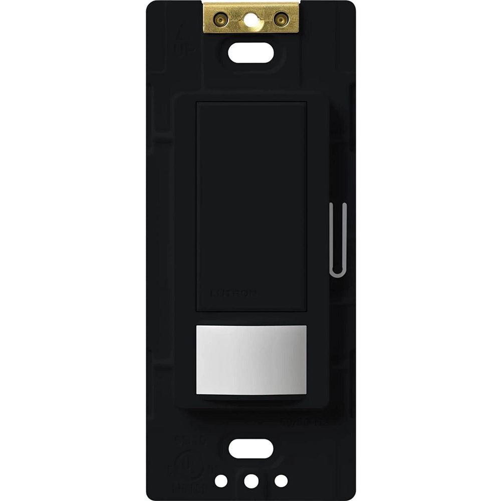 Lutron Maestro Motion Sensor Switch, Vacancy Only, Ground or Neutral Required, 2A Lighting, 120V, Single Pole, MS-VPS2-MN, Midnight