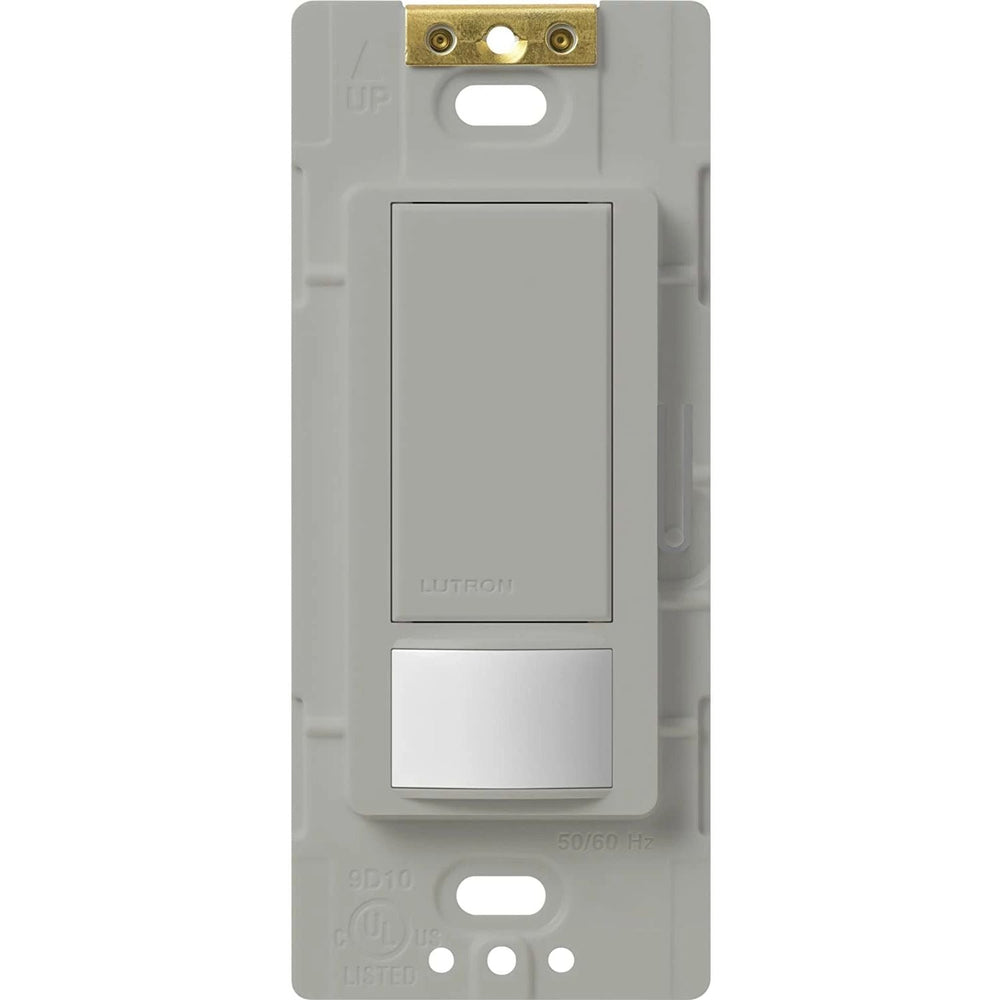 Lutron Maestro Motion Sensor Switch, Vacancy Only, Ground or Neutral Required, 5A Light, 3A Fan, 120V, Single/Multi-Location, MS-VPS5M-GR, Gray