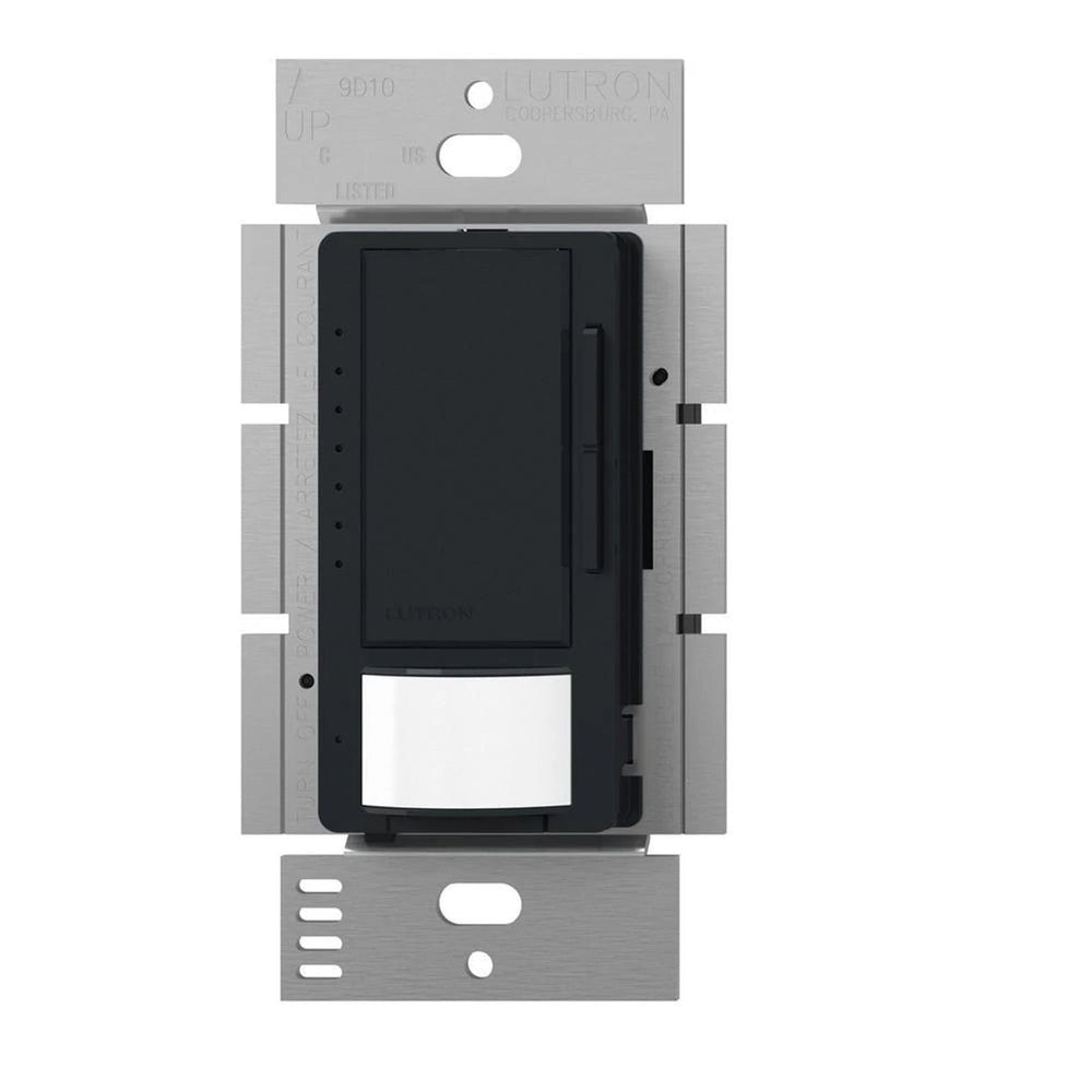 Lutron Maestro LED+ Motion Sensor Dimmer Switch, Vacancy Only, 150W LED, 120V, No Ground Required, Single Pole/Multi-Location, MSCL-OP153M-BL, Black