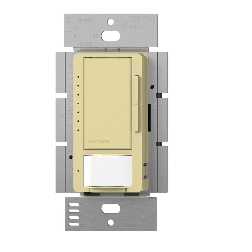 Lutron Maestro LED+ Motion Sensor Dimmer Switch, Vacancy Only, 150W LED, 120V, No Ground Required, Single/Multi-Location, MSCL-OP153M-IV, Ivory
