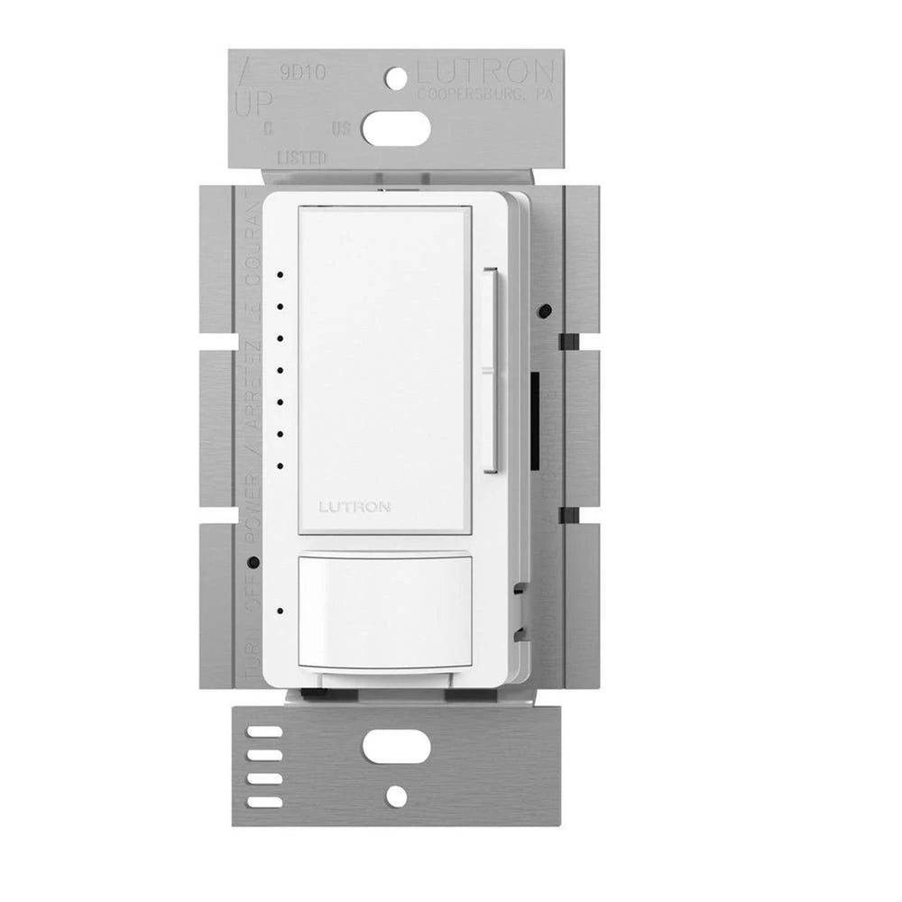 Lutron Maestro LED+ Motion Sensor Dimmer Switch, Vacancy Only, 150W LED, 120V, No Ground Required, Single Pole/Multi-Location, MSCL-OP153M-SW, Snow White