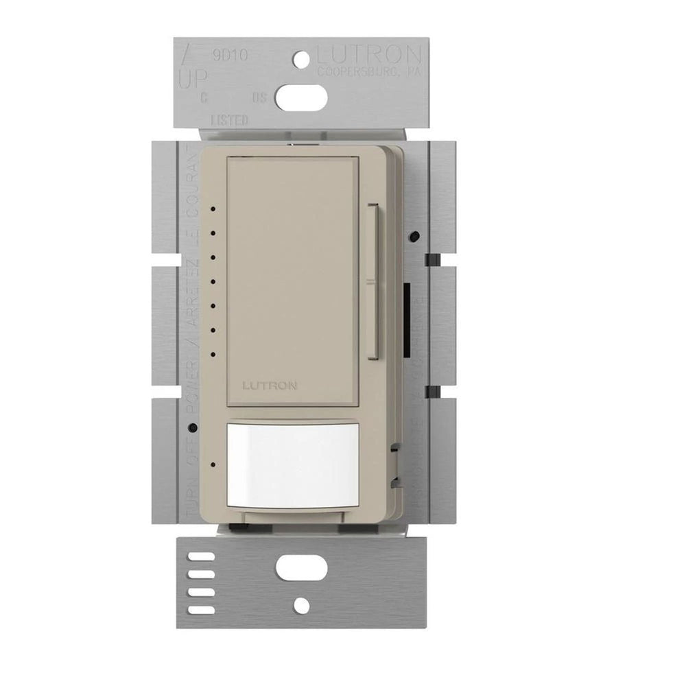Lutron Maestro LED+ Motion Sensor Dimmer Switch, Vacancy Only, 150W LED, 120V, No Ground Required, Single Pole/Multi-Location, MSCL-OP153M-TP, Taupe